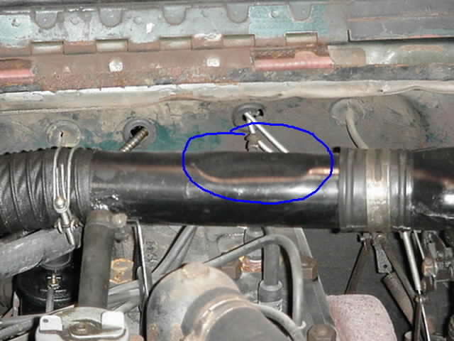 Dimple in crossover tube